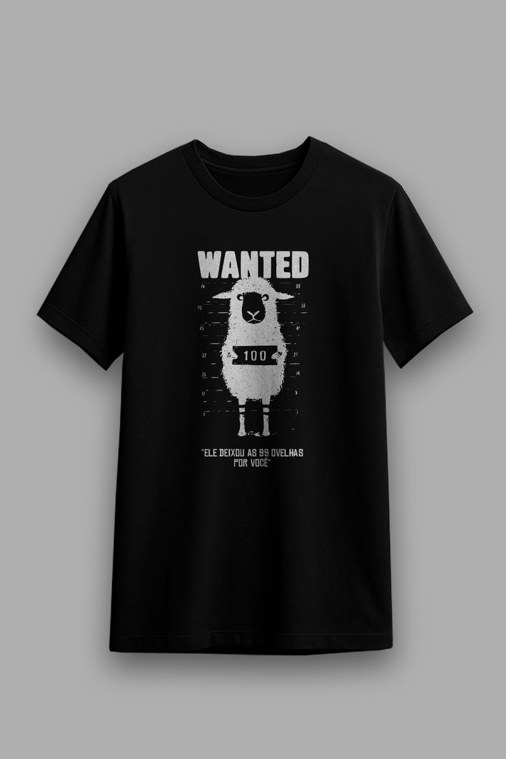Camiseta Evangélica Lucas 15:3-7 Wanted Ovelha