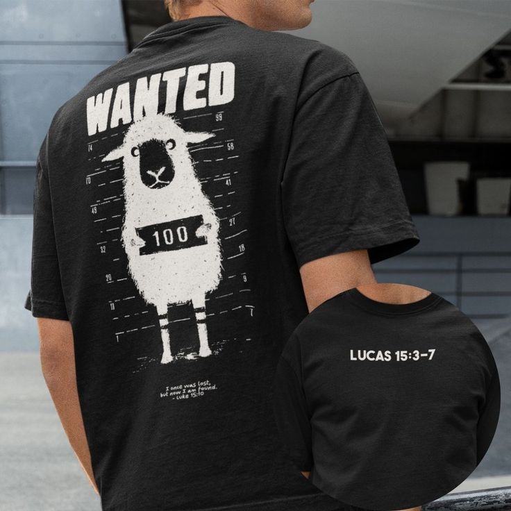 Camiseta Evangélica Lucas 15:3-7 Wanted Ovelha