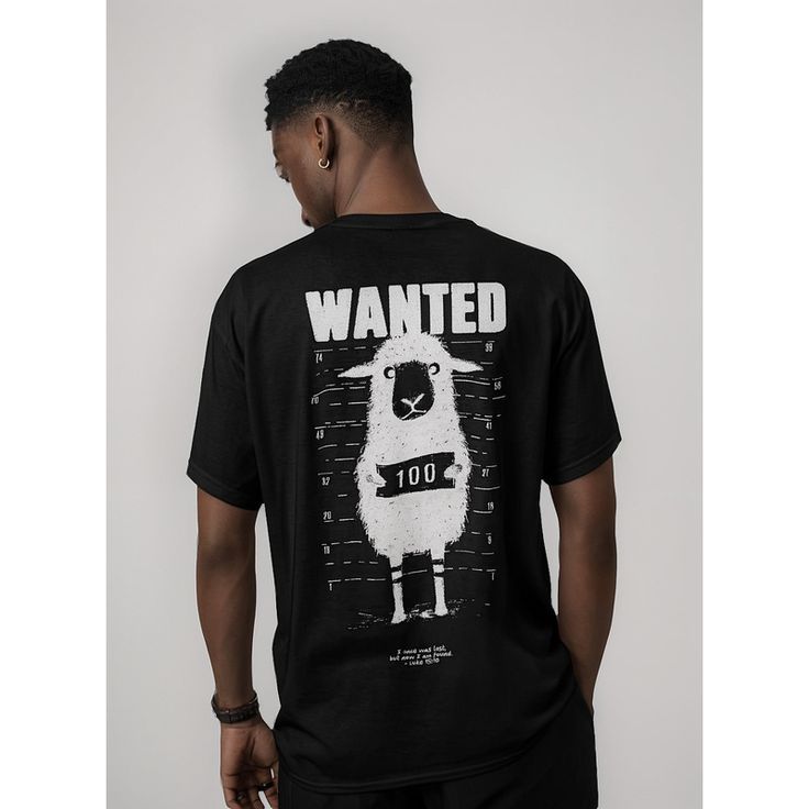 Camiseta Evangélica Lucas 15:3-7 Wanted Ovelha